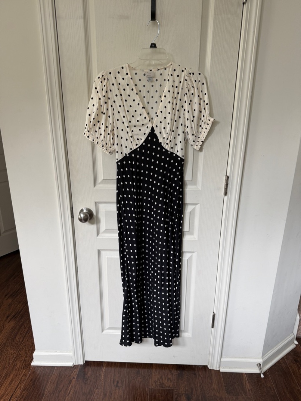 a new day Two-Tone Polka Dot Maxi Dress - White & Black